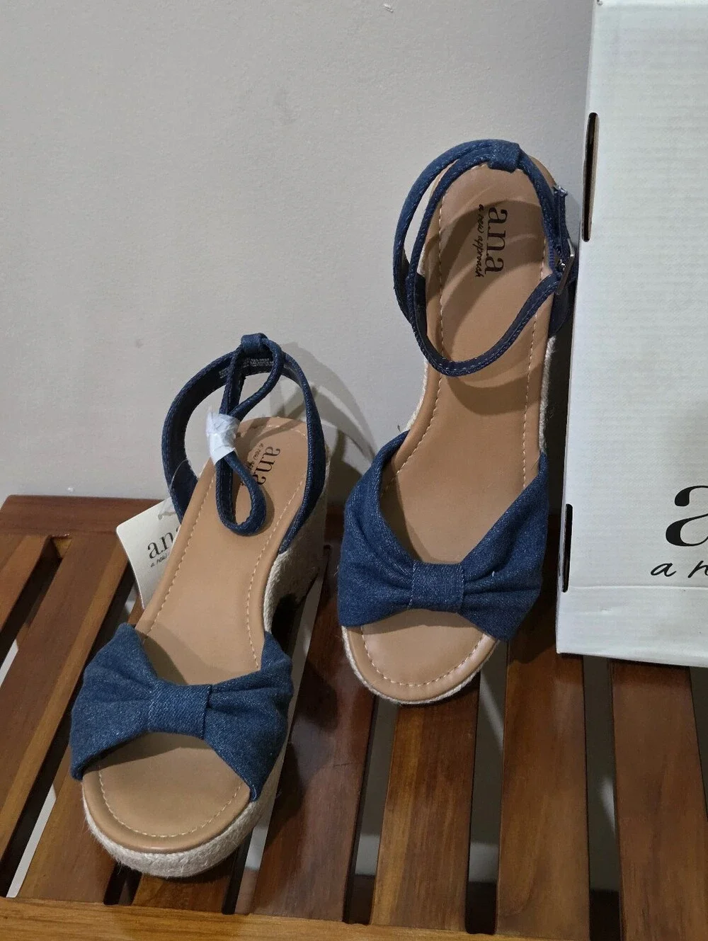 a.n.a Blue Dukes Denim Bow Knotted Espadrille 3